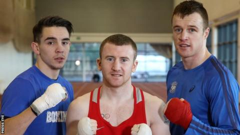 Steven Donnelly (right) will begin his career in the paid ranks at 154lbs and joins the same stable as fellow former Olympians Michael Conlan and Paddy Barnes