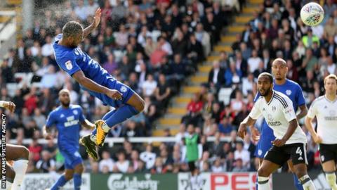 Action shot from Fulham v Cardiff
