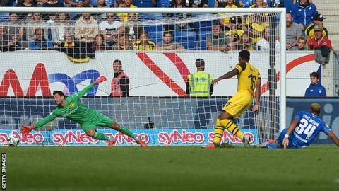 Hoffenheim took the lead through Brazilian forward Joelinton's first Bundesliga goal for the club