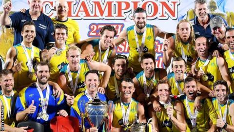 Australia celebrate winning the Sultan Azlan Shah Cup