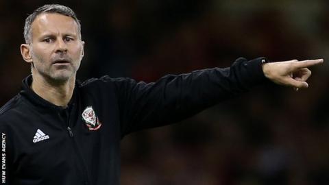 Ryan Giggs gives instructions to his team