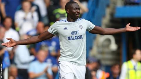 Sol Bamba in action for Cardiff City at Chelsea