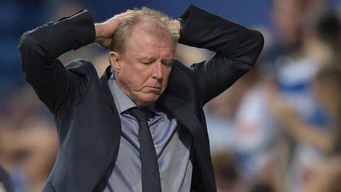 QPR manager Steve McClaren reacts on the sidelines