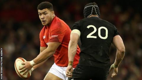 Leon Brown in action for Wales