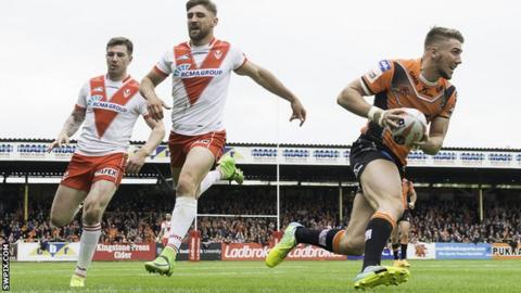 helens st jon wilkin captain career point low castleford conceded tries against saturday