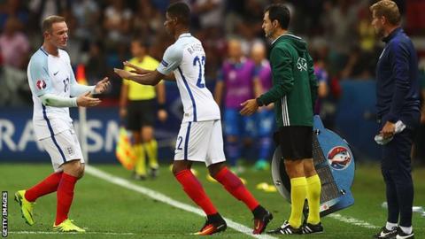 Wayne Rooney and Marcus Rashford