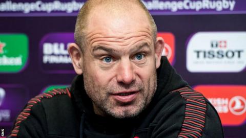 Richard Cockerill speaks to the media on Friday
