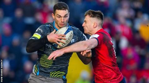 George North has started four of his 91 Test appearances for Wales in the centre