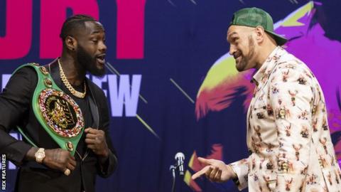 Deontay Wilder (left) and Tyson Fury