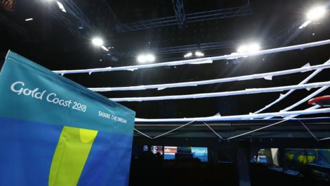 Boxing ring at the Commonwealth Games