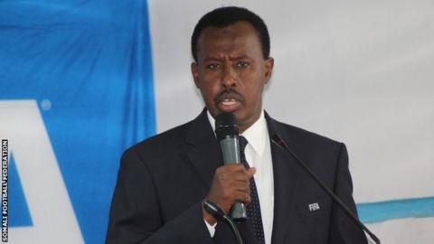 The president of Somali Football Federation Abdqiani Said Arab
