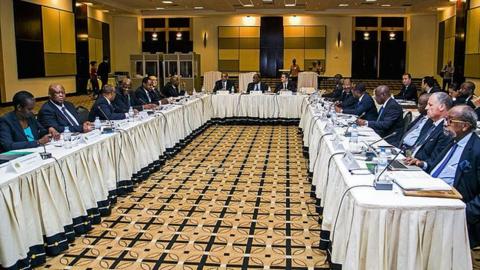 A meeting of the Confederation of African Football's executive committee