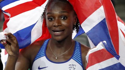 Dina Asher-Smith celebrates winning 100m European Championships gold