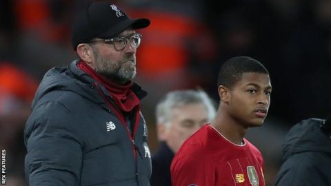 Jurgen Klopp and Rhian Brewster