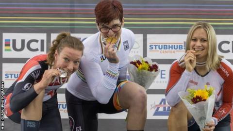 Image result for rachel mckinnon podium