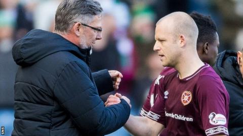 Craig Levein shakes hands with Steven Naismith