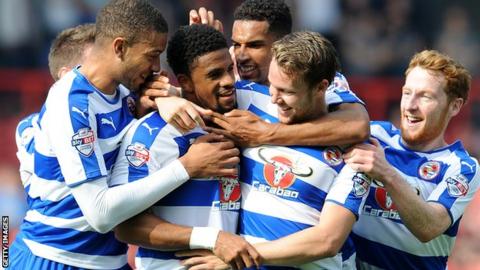 Garath McCleary is congratulated by his teammates