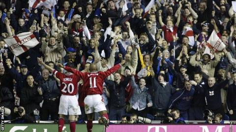 England v Italy at Elland Road in 2002