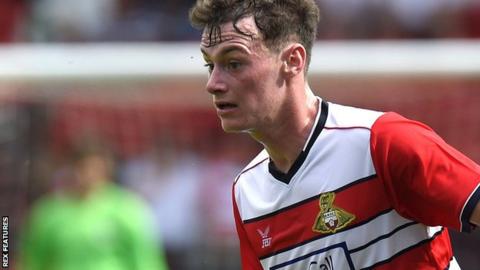 Liam Mandeville in action for Doncaster Rovers