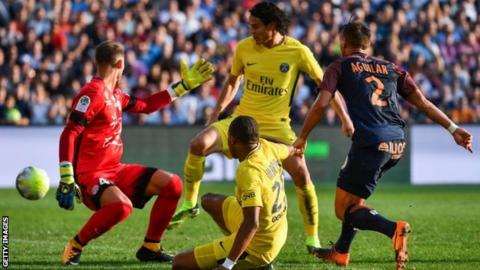 Edinson Cavani and Kylian Mbappe