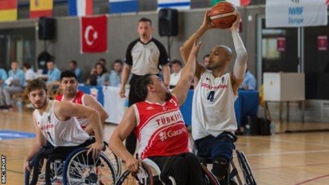 Great Britain's wheelchair basketball team