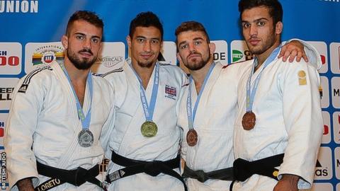 British Open medallists including Ashley McKenzie (second left)
