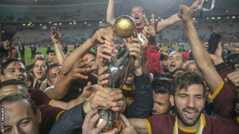Esperance winning the Caf Champions League in 2019