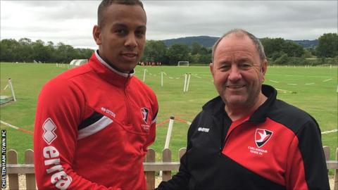 Josh Cooke and manager Gary Johnson