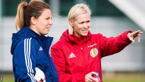 Rachel Corsie and Shelley Kerr (right)