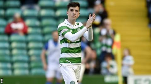 johnston celtic michael delighted youngster contract three sign year johnstone significant debut impact against st his made