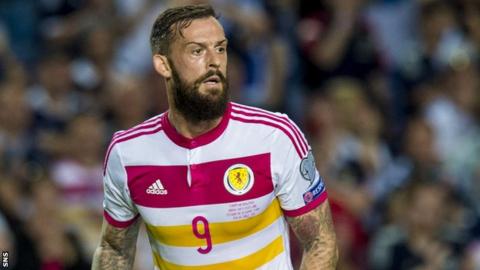 Steven Fletcher in action for Scotland in their final Euro 2016 qualifier against Gibraltar