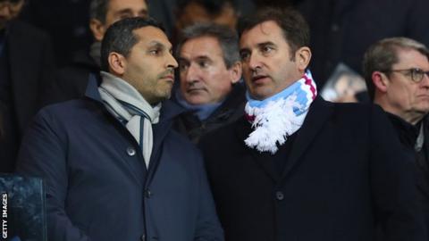 Man City chairman Khaldoon Al Mubarak and chief executive Ferran Soriano