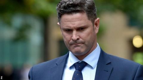 New Zealand cricketer Chris Cairns outside Southwark Crown Court, London