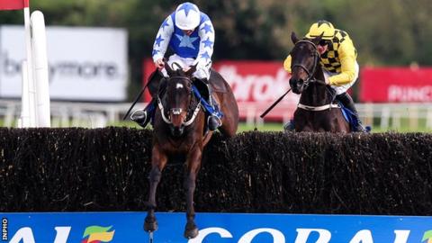 Ruby Walsh on the way to winning the Punchestown Gold Cup before immediately announcing his retirement