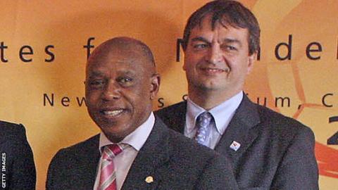 Tokyo Sexwale and Jerome Champagne