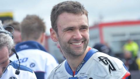 William Dunlop during Tuesday's practice for the North West 200 Road races 2015