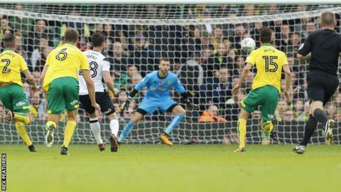 David Nugent scores against Norwich