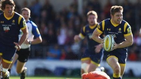 Tom Heathcote created Wynand Olivier's try against Newcastle at Sixways in October 2016