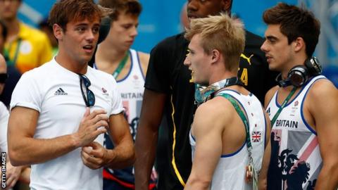Tom Daley, Chris Mears and Jack Laugher