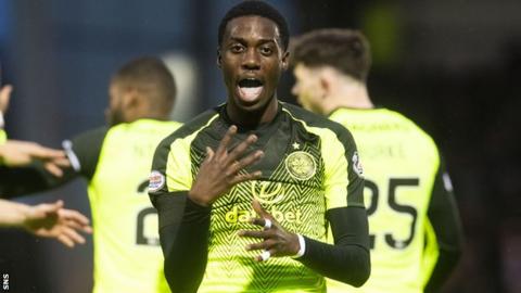 Celtic's Timothy Weah after giving Celtic the lead