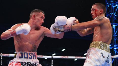 Lee Selby and Josh Warrington in the ring together