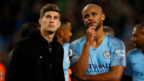 John Stones and Vincent Kompany