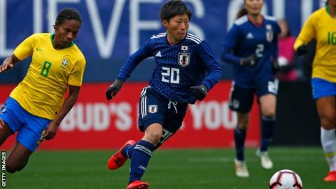 Kumi Yokoyama battling with Formiga