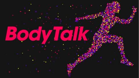 Body Talk logo with text and graphic of a woman running