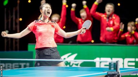 China's women's table tennis team