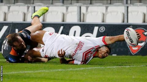 St Helens winger Regan Grace will be one of Wales' main try threats