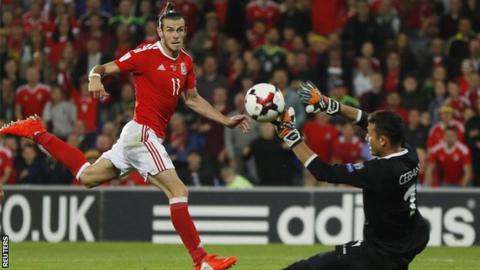 Gareth Bale scores for Wales against Moldova