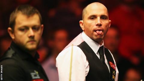 Mark Allen and Joe Perry begin their second-round match on Friday afternoon