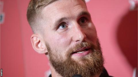 Sam Tomkins speaks to the press ahead of the Challenge Cup Final
