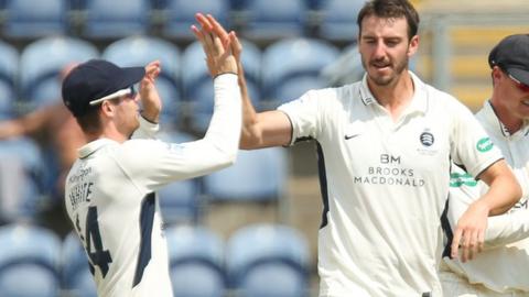 Toby Roland-Jones celebrates